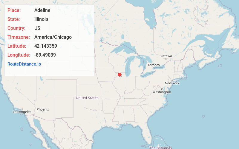 Map of Adeline