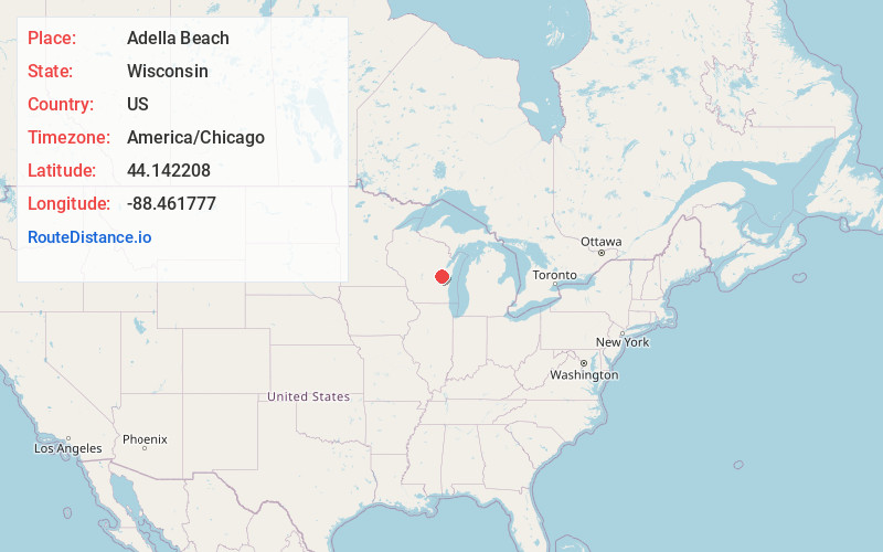Map of Adella Beach