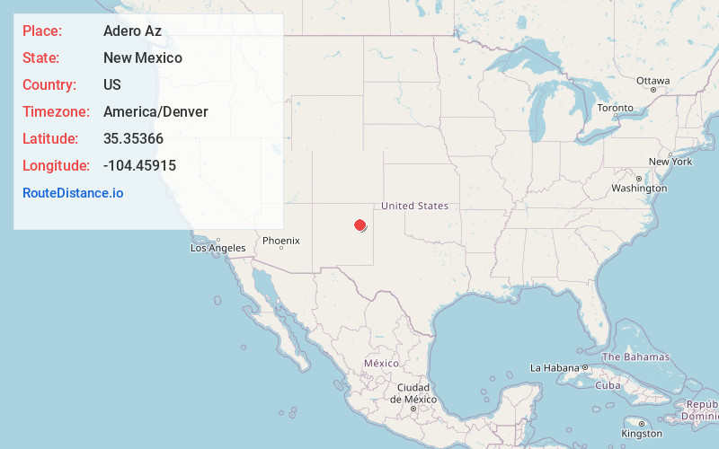 Map of Adero Az