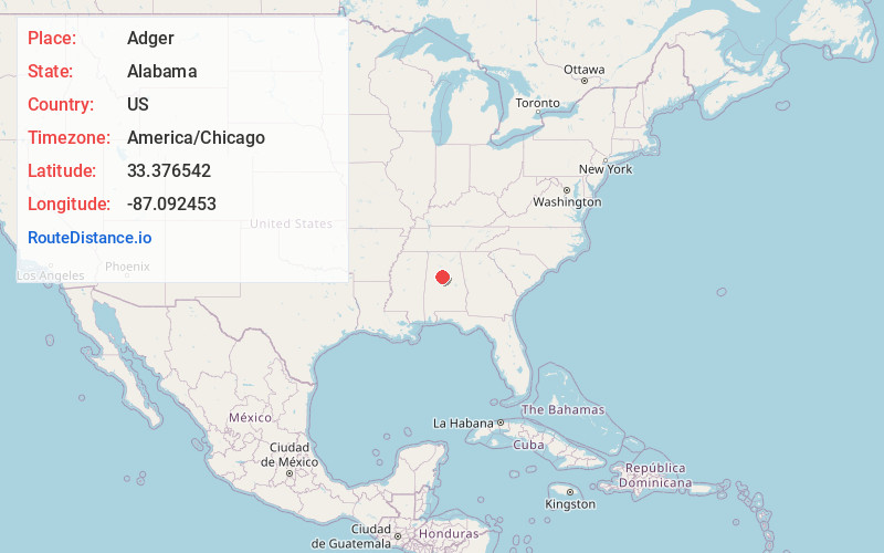 Map of Adger