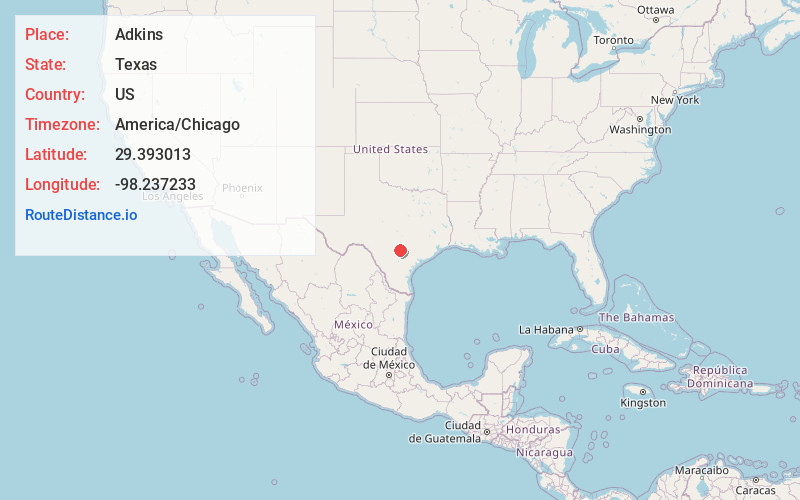 Map of Adkins