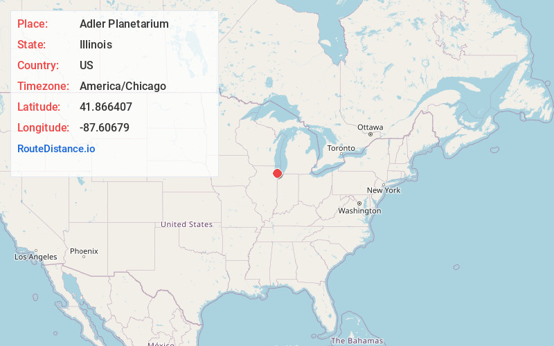 Map of Adler Planetarium