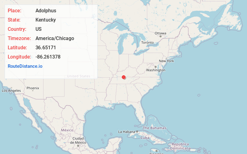 Map of Adolphus