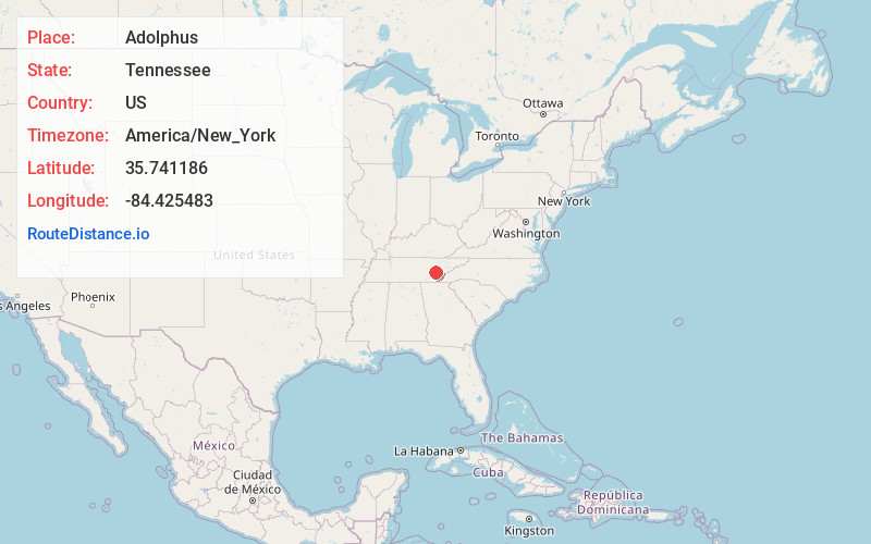 Map of Adolphus