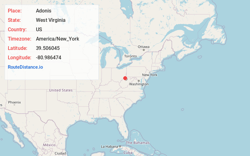 Map of Adonis
