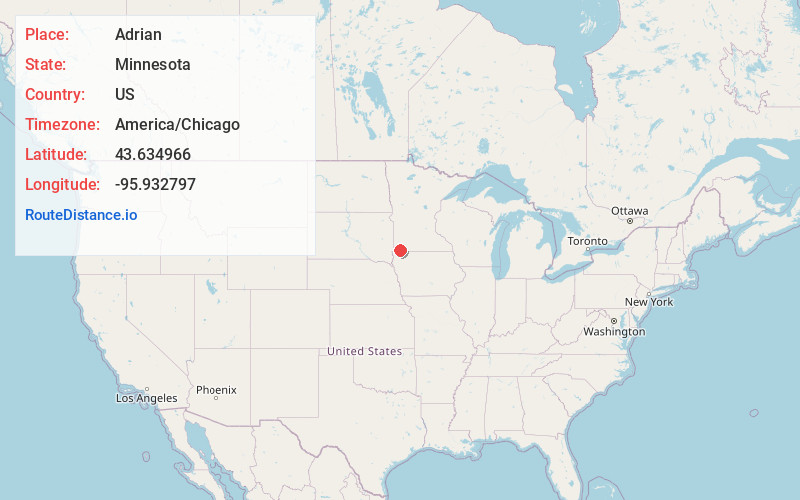 Map of Adrian