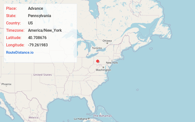 Map of Advance