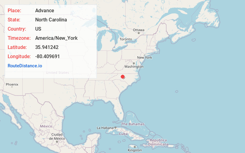 Map of Advance