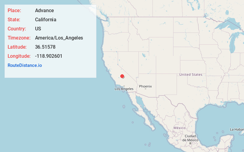 Map of Advance
