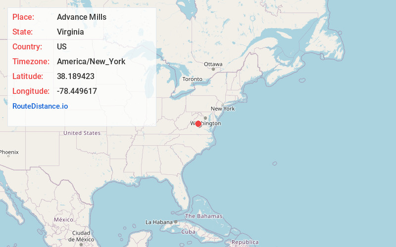 Map of Advance Mills