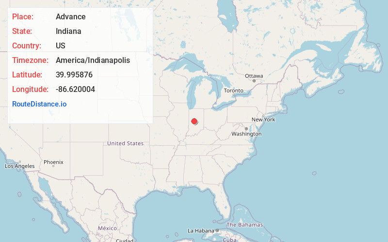 Map of Advance