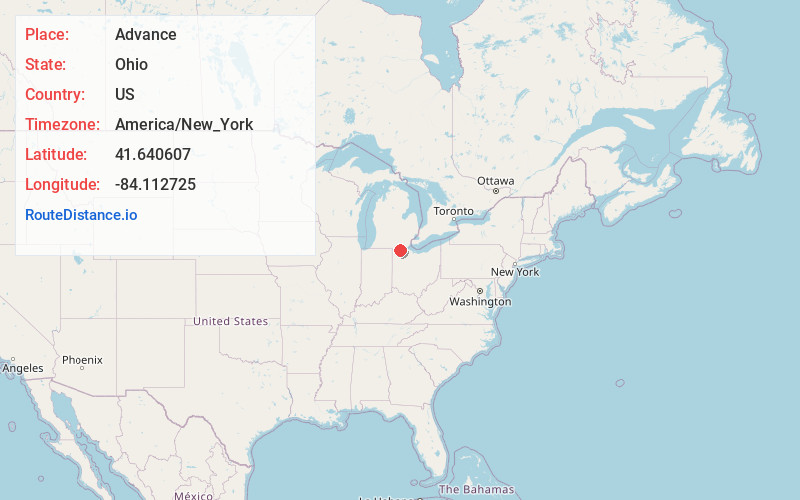 Map of Advance
