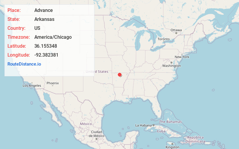 Map of Advance