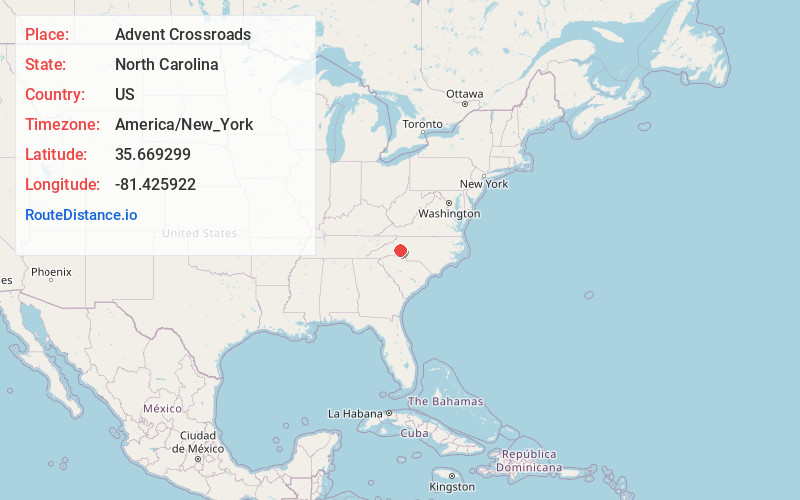 Map of Advent Crossroads