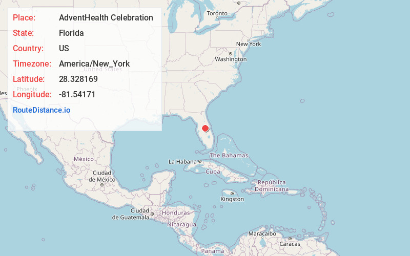 Map of AdventHealth Celebration