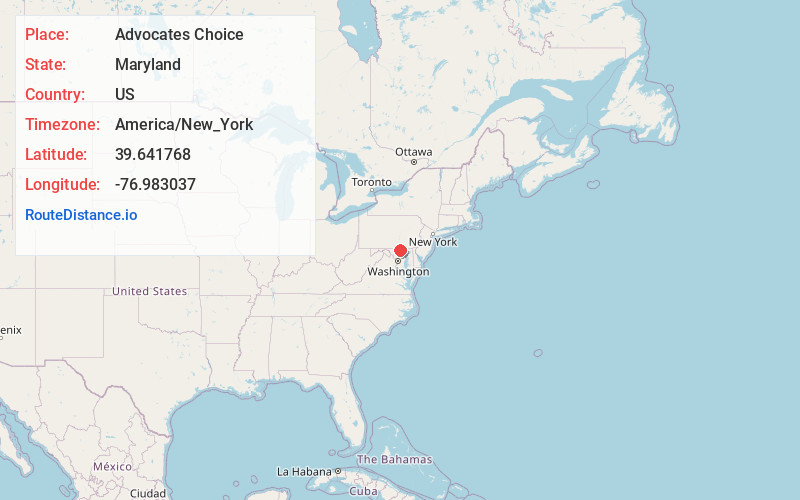 Map of Advocates Choice