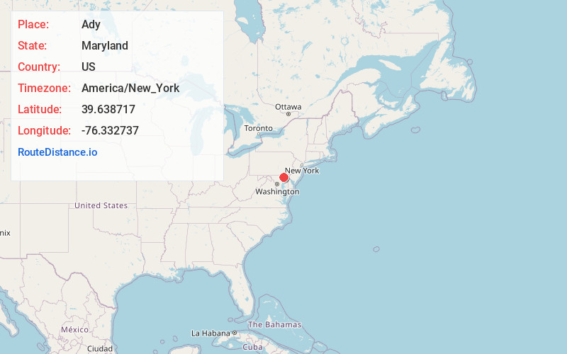 Map of Ady