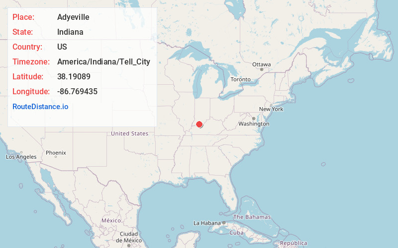 Map of Adyeville