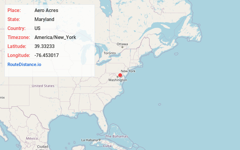 Map of Aero Acres