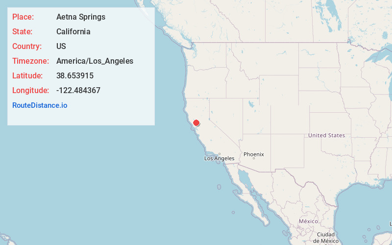 Map of Aetna Springs