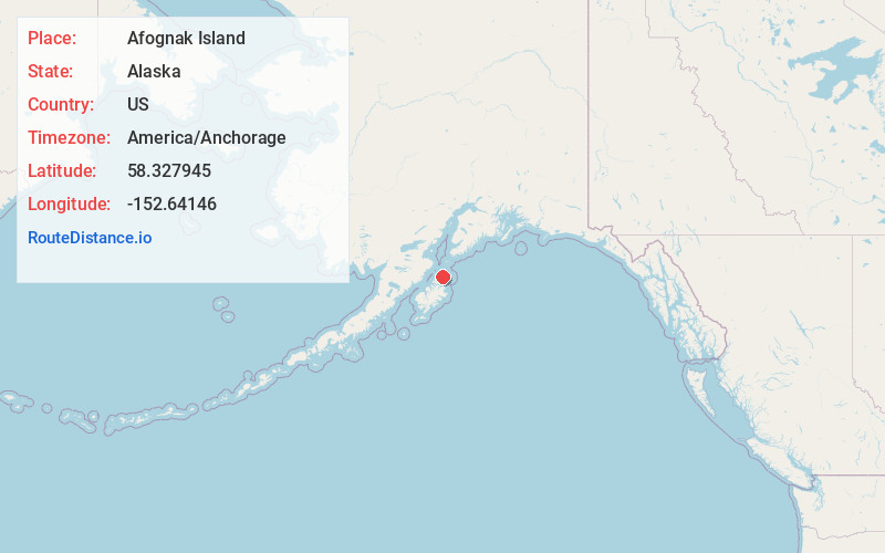 Map of Afognak Island