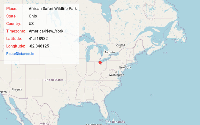 Map of African Safari Wildlife Park