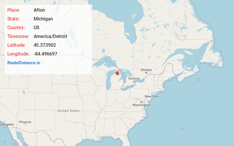 Map of Afton