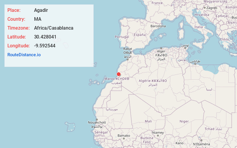 Map of Agadir