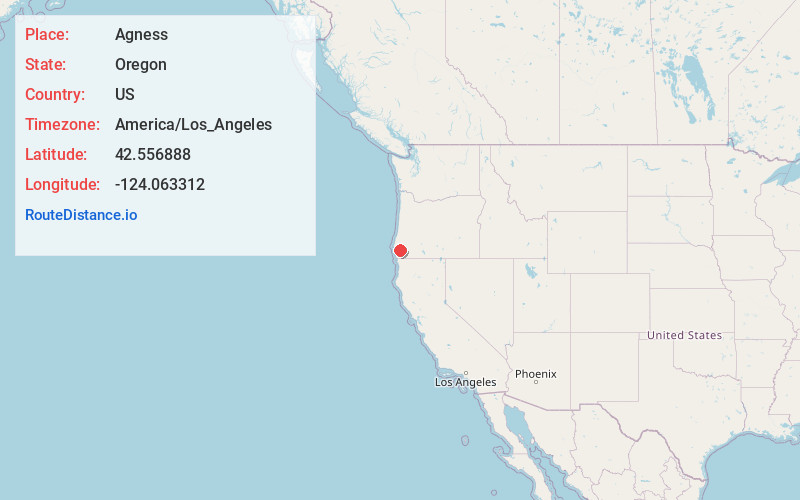 Map of Agness