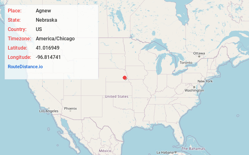 Map of Agnew