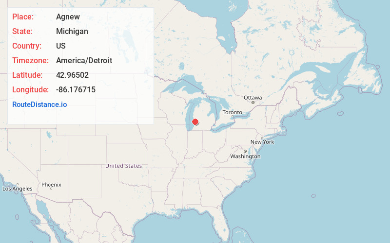 Map of Agnew