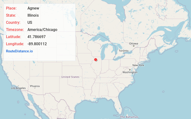 Map of Agnew