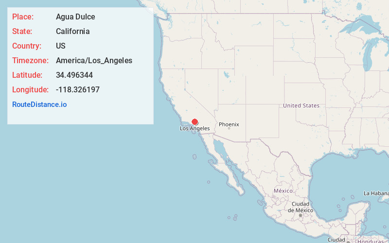 Map of Agua Dulce