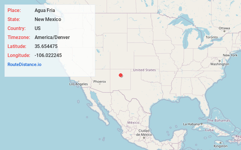 Map of Agua Fria