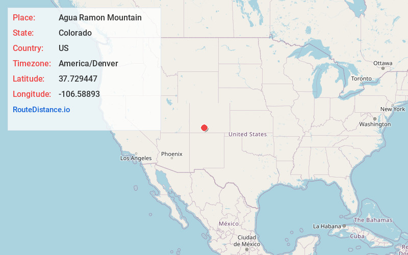 Map of Agua Ramon Mountain