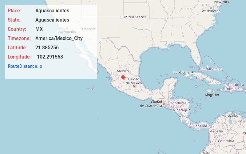 Map of Aguascalientes