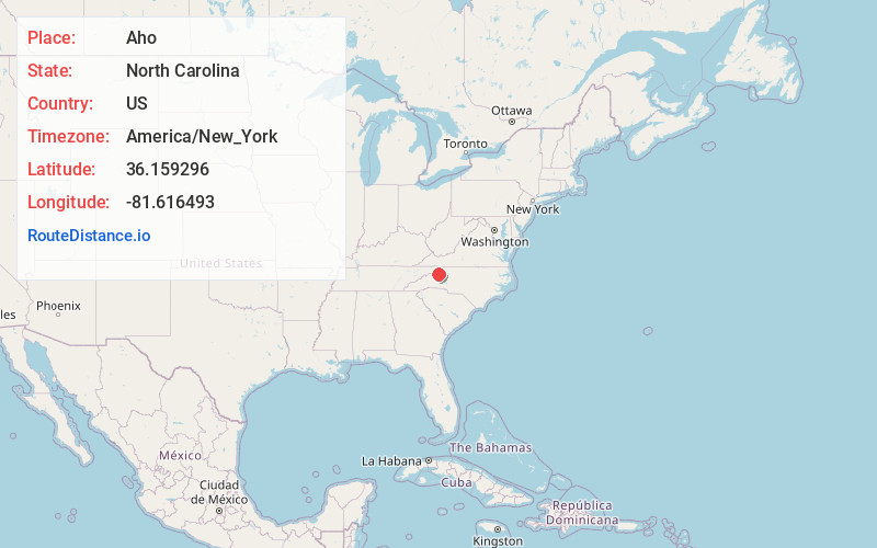 Map of Aho