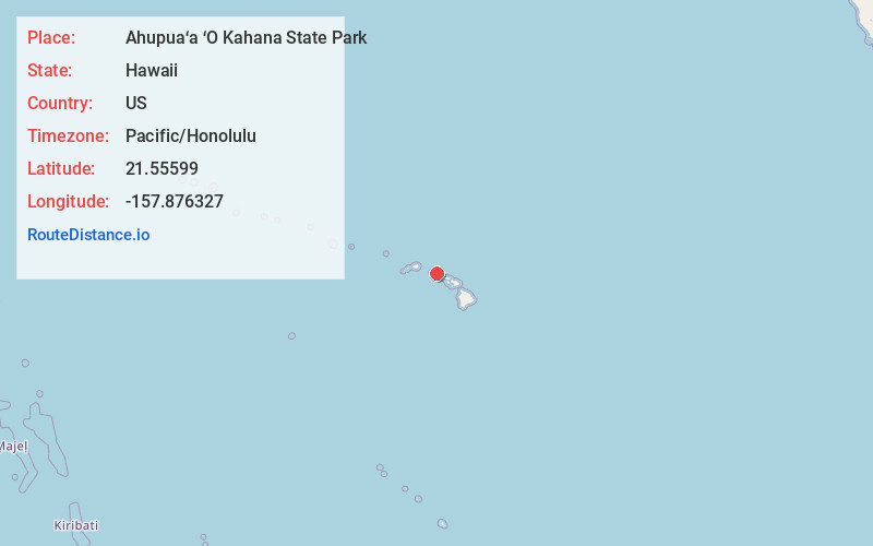 Map of Ahupuaʻa ʻO Kahana State Park