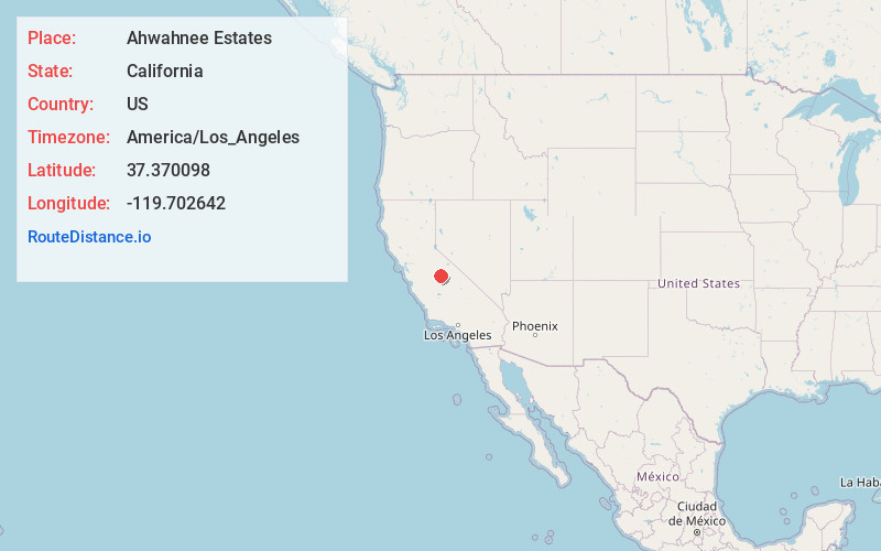 Map of Ahwahnee Estates