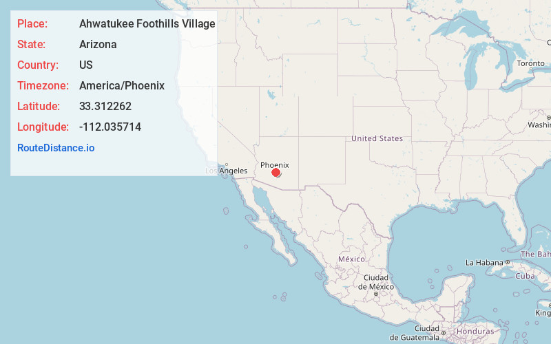 Map of Ahwatukee Foothills Village
