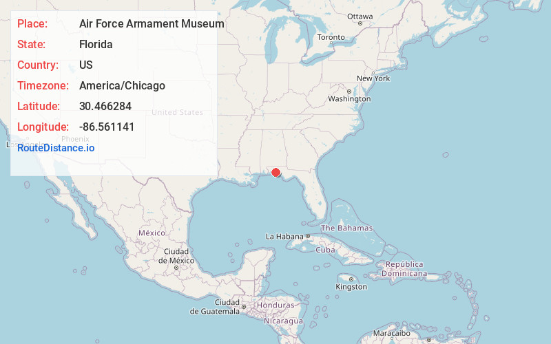 Map of Air Force Armament Museum