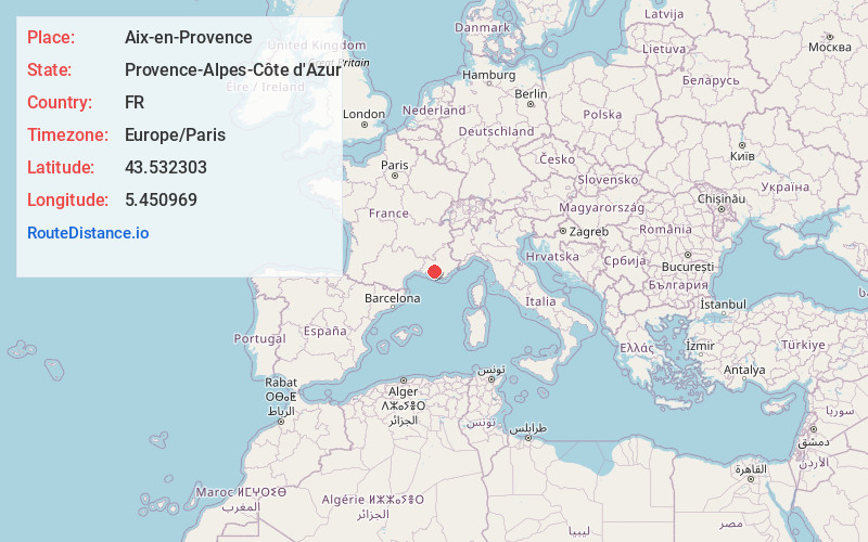 Map of Aix-en-Provence