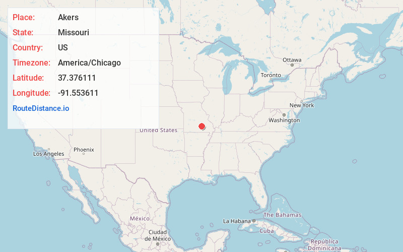 Map of Akers