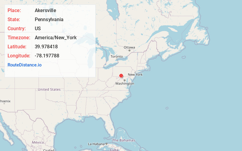 Map of Akersville
