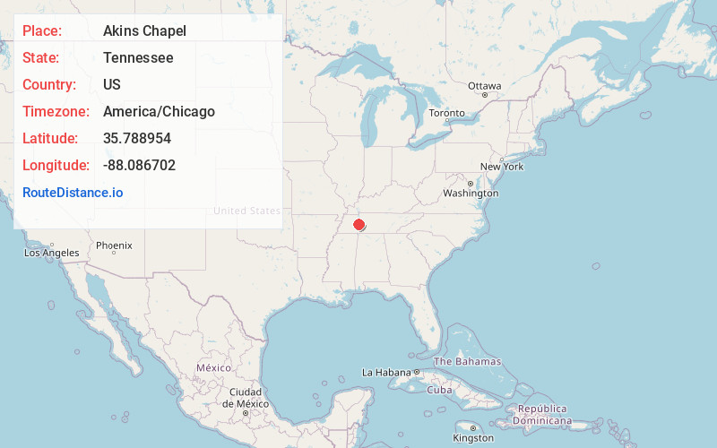 Map of Akins Chapel