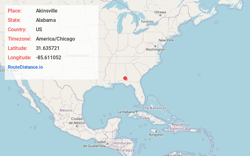 Map of Akinsville