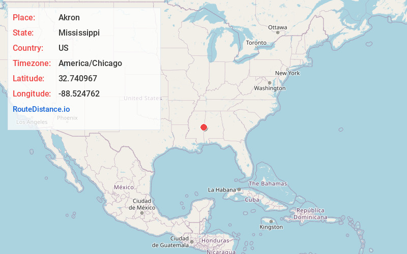 Map of Akron