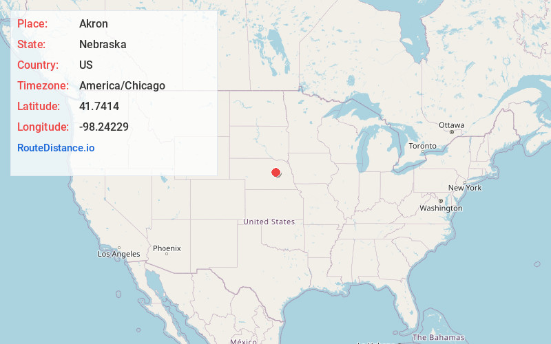 Map of Akron