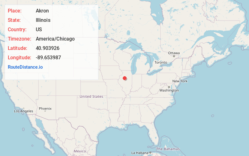 Map of Akron