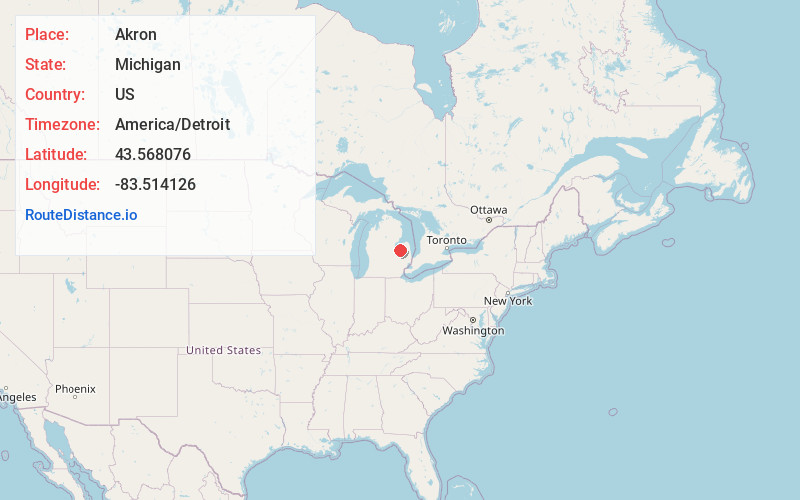 Map of Akron